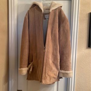 Women suede coat